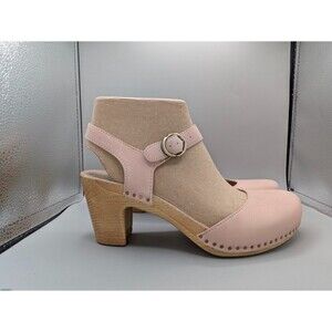 Dansko Taytum Milled Nubuck Heeled Sandals Blush Size EU40/US 9.5